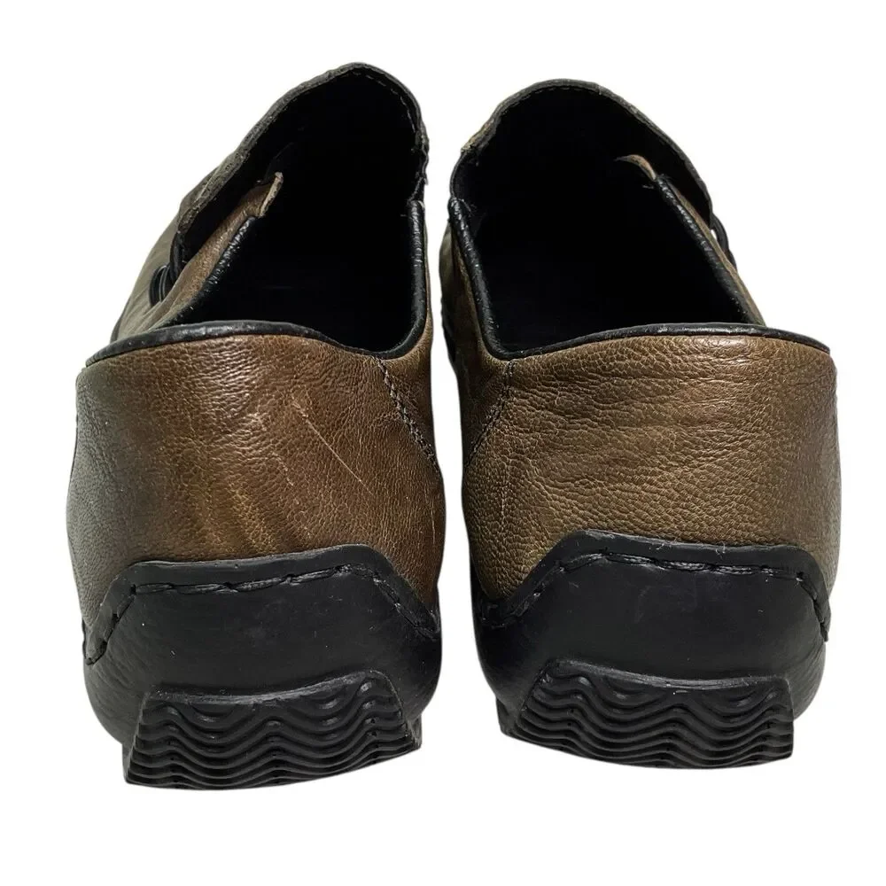 Rieker Women’s 38 EUR 7.5 US Antistress Brown Leather Slip On Driving‎ Loafers